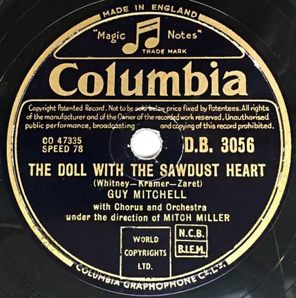 Guy Mitchell - There's A Pawnshop On A Corner In Pittsburgh Pennsylvania / The Doll With A Sawdust Heart