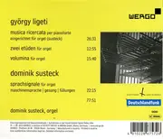 CD - Ligeti / Dominik Susteck - Volumina - Orgelwerke