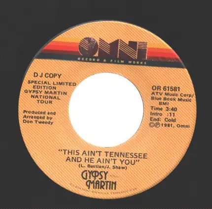 Gypsy Martin - This Ain't Tennessee, And He Ain't You