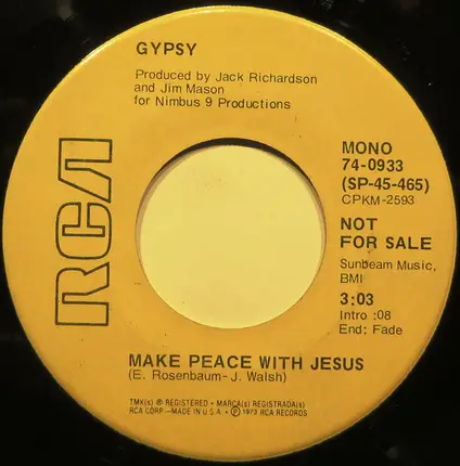 Gypsy - Make Peace With Jesus