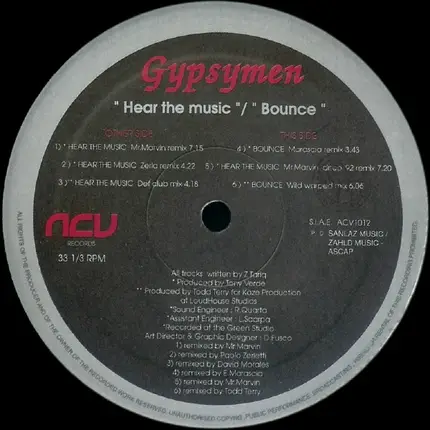 Gypsymen - Hear The Music / Bounce