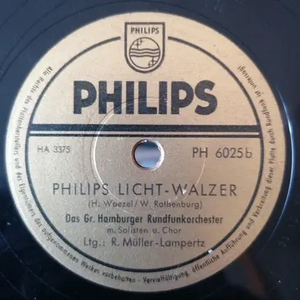 Hamburger Rundfunkorchester - Philips-Marsch / Philips Licht-Walzer