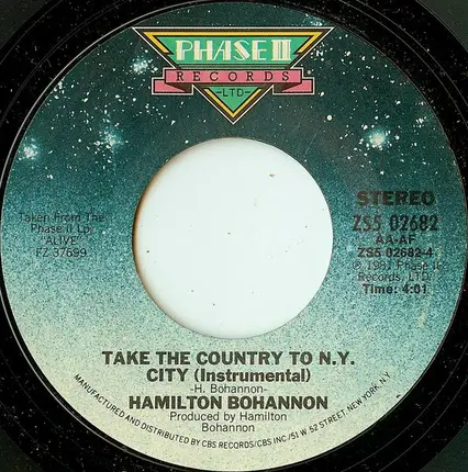 Hamilton Bohannon - Take The Country To N.Y. City