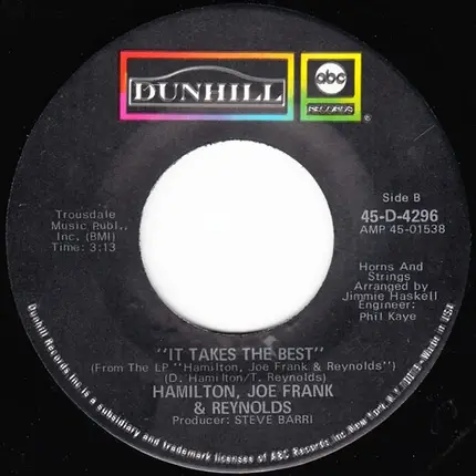 Hamilton, Joe Frank & Reynolds - Daisy Mae / It Takes The Best