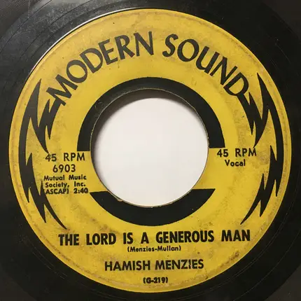 Hamish Menzies - Lend Me Your Handkerchief / The Lord Is A Generous Man