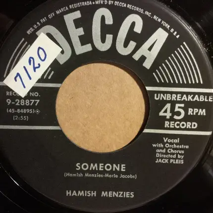 Hamish Menzies - Someone / Vicki