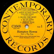 LP - Hampton Hawes Trio - Hampton Hawes Vol. 1: The Trio - Mono