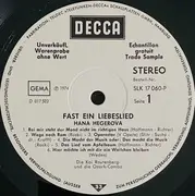 LP - Hana Hegerová - Fast Ein Liebeslied