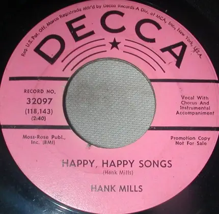 Hank Mills - Happy, Happy Songs
