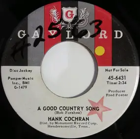 Hank Cochran - A Good Country Song