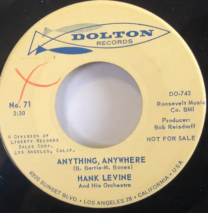 Hank Levine And His Orchestra - Anything, Anywhere