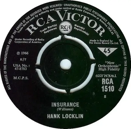 Hank Locklin - I Feel A Cry Coming On