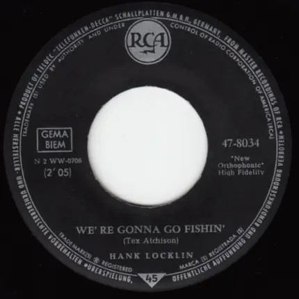 Hank Locklin - Welcome Home, Mister Blues / We're Gonna Go Fishin'
