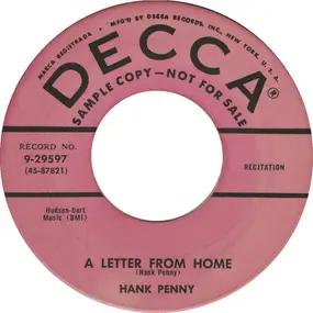 Hank Penny - A Letter From Home / Bloodshot Eyes