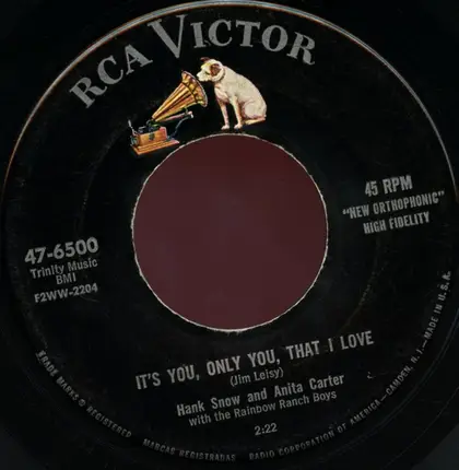 Hank Snow And Anita Carter - Keep Your Promise, Willie Thomas / It's You, Only You, That I Love