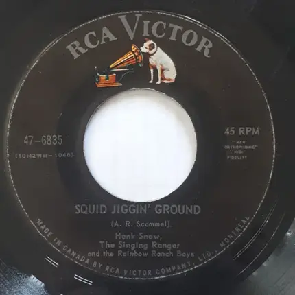 Hank Snow And His Rainbow Ranch Boys - Squid Jiggin' Ground / The New Blue Velvet Band