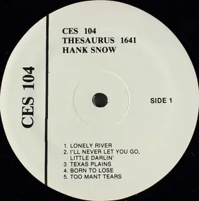 Hank Snow - Thesaurus 1641 / Thesaurus 1657