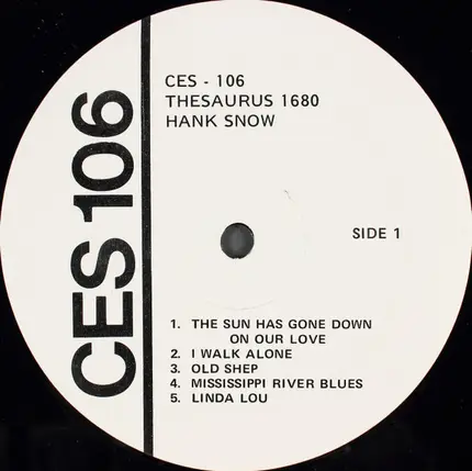 Hank Snow - Thesaurus 1680