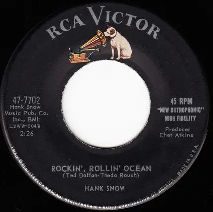 Hank Snow - Walkin' And Talkin' / Rockin' Rollin' Ocean
