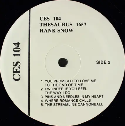 Hank Snow - Thesaurus 1641 / Thesaurus 1657