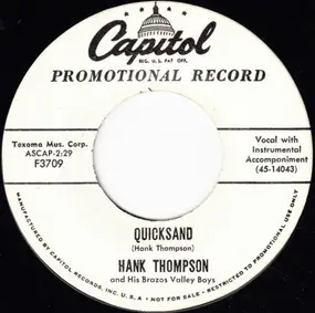 Hank Thompson - Quicksand / A Girl In The Night