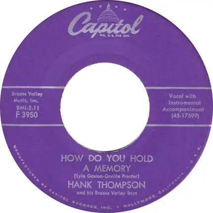 Hank Thompson and His Brazos Valley Boys - Li'l Lisa Jane