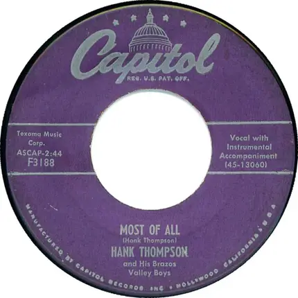 Hank Thompson And His Brazos Valley Boys - Simple Simon