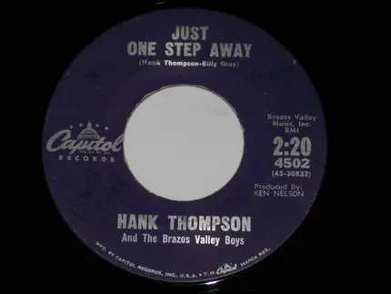 Hank Thompson and His Brazos Valley Boys - Two Hearts Deep In The Blues / Just One Step Away