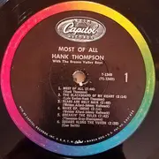 LP - Hank Thompson - Most Of All