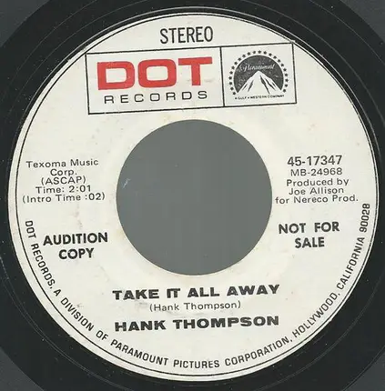 Hank Thompson - But That's All Right