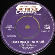 7inch Vinyl Single - Hank Thompson - I Guess I'm Getting Over You - Purple Labels, Company Sleeve