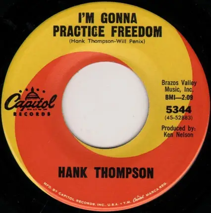 Hank Thompson - Life's Sweetest Moment / I'm Gonna Practise Freedom