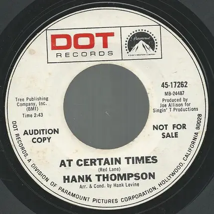Hank Thompson - The Pathway Of My Life