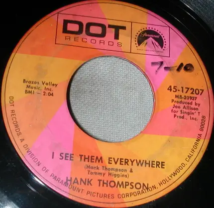 Hank Thompson - Today / I See Them Everywhere