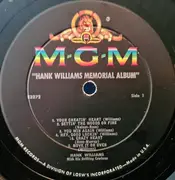 LP - Hank Williams With His Drifting Cowboys - Memorial Album