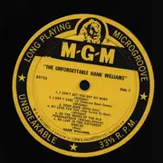 LP - Hank Williams - The Unforgettable Hank Williams - Yellow label