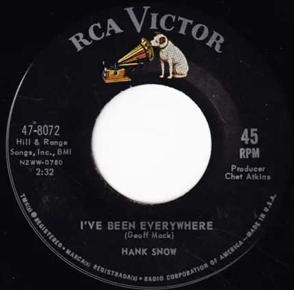 Hank Snow - Ancient History / I've Been Everywhere