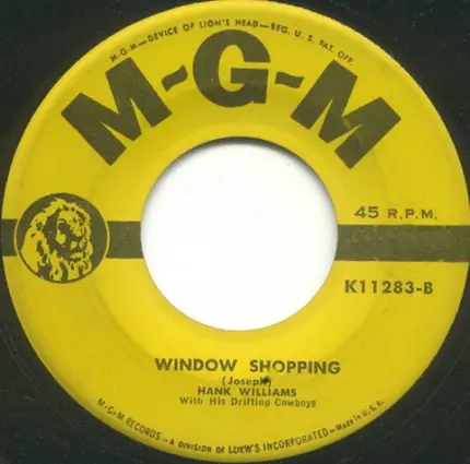 Hank Williams With His Drifting Cowboys - Jambalaya (On The Bayou) / Window Shopping