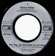 7inch Vinyl Single - Hanne Haller - Am Tag, Als Die Liebe Zu Mir Kam