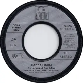 Hanne Haller - So Long Und Good-Bye