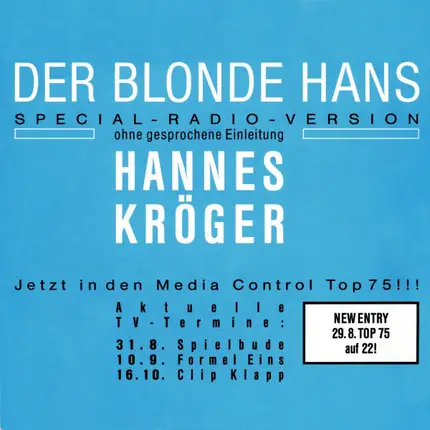 Hannes Kröger - Der Blonde Hans (Special-Radio-Version)