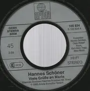 7inch Vinyl Single - Hannes Schöner - Viele Grüße An Maria