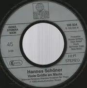 7inch Vinyl Single - Hannes Schöner - Viele Grüße An Maria