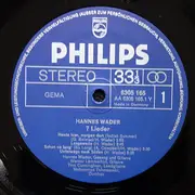 LP - Hannes Wader - 7 Lieder