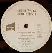 LP - Hannes Wader - Liebeslieder