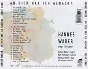 CD - Hannes Wader - An Dich Hab Ich Gedacht - Hannes Wader Singt Schubert