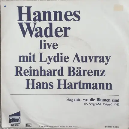 Hannes Wader a.o. - Live - Sag Mir, Wo Die Blumen Sind