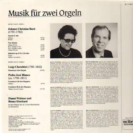 Hanni Widmer und Bruno Eberhard - Musk für zwei Orgelnk