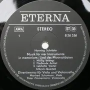 LP - Schröder, Thilman - Musik für vier Instrumente / Streichquartett Nr.2 op.62 - Black label