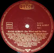 LP - Hans Albers - Der Wind Und Das Meer